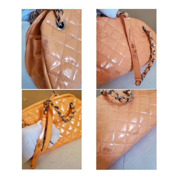 CHANEL Orange Patent Mademoiselle Bowling … - Picture 13 of 14
